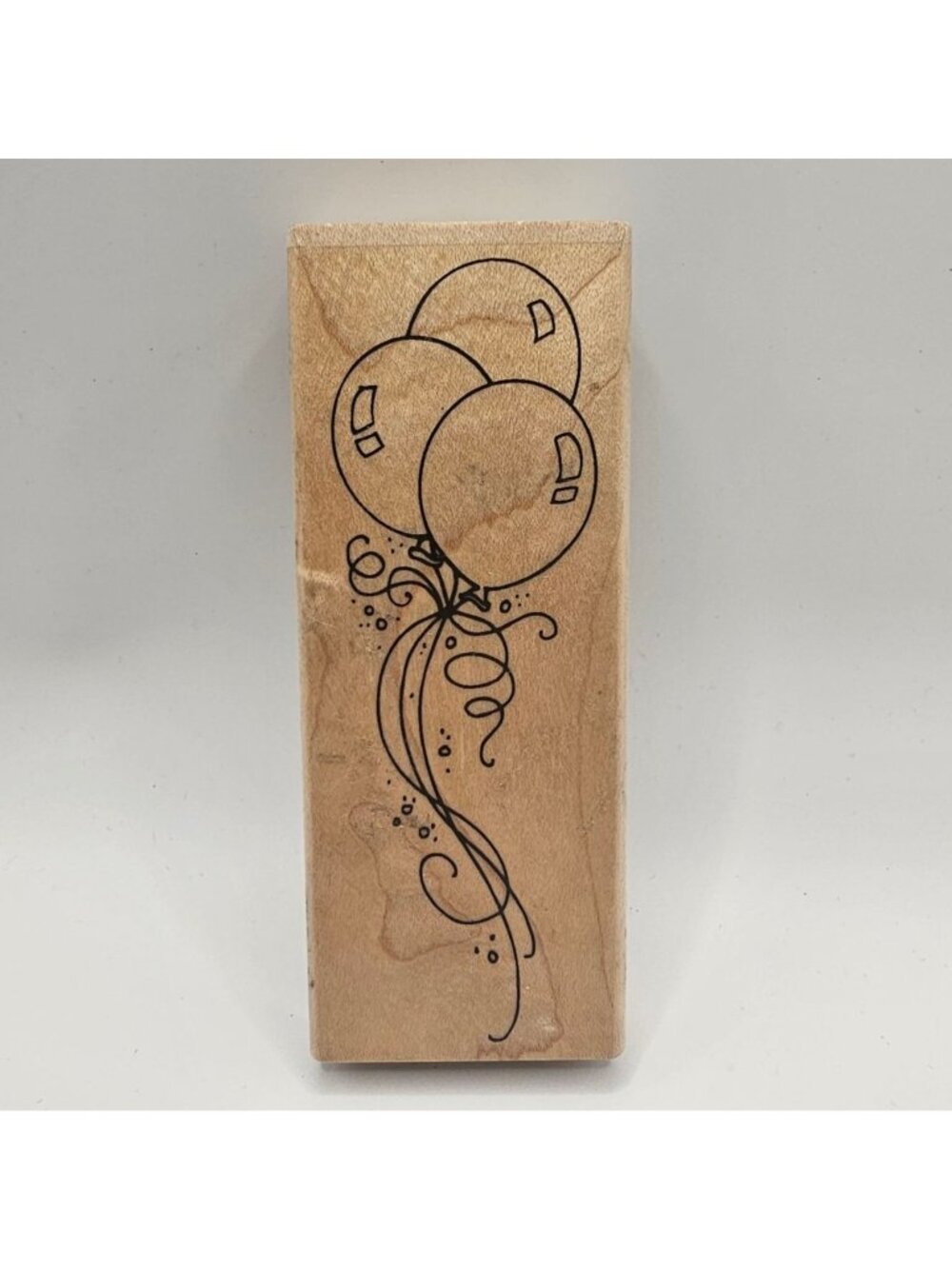 Stampendous Party Balloons Wood Rubber Stamp 1998 Made In USA Craft Tool